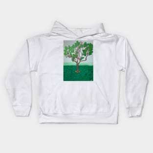 Tree In Fog Kids Hoodie